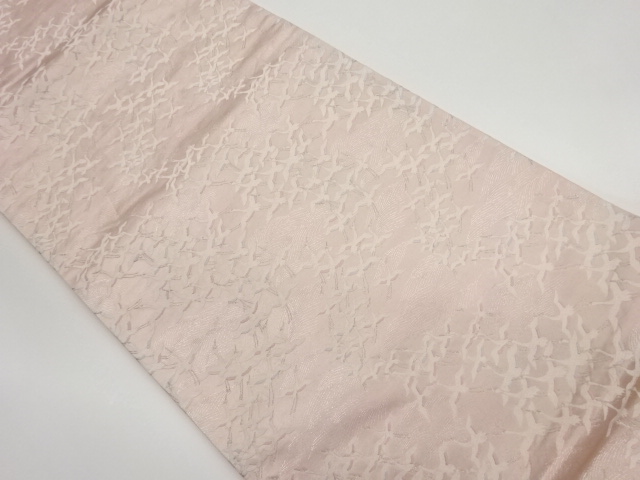 JAPANESE KIMONO / VINTAGE FUKURO OBI / WOVEN CRANES & WAVE